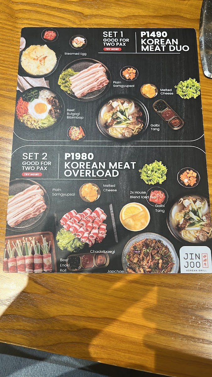 Jin Joo Korean Grill - SM Aura Premier Menu - Image 2